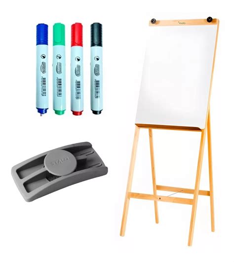 Kit Cavalete Flip Chart E Quadro Branco Pinceis Apagador Mebuscar Brasil