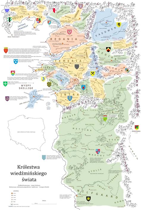 Detailed Witcher World Map Of The Northern Kingdoms Artofit