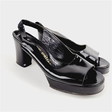 Andrew Geller Shoes Vintage Andrew Geller Black Peep Toe Sling Back