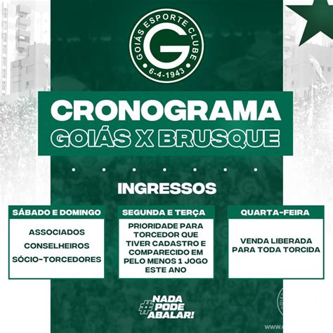 Venda de ingressos Goiás x Brusque Goiás Esporte Clube