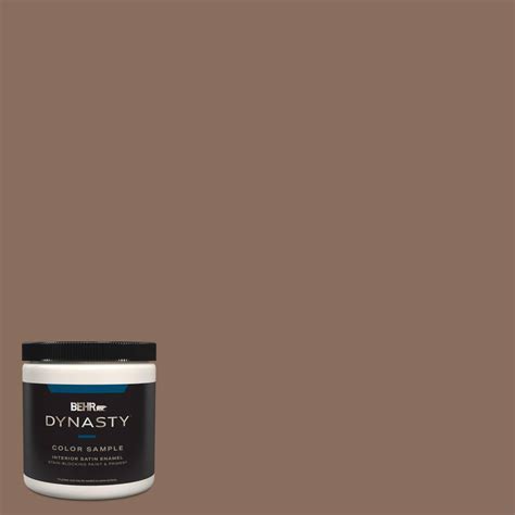 BEHR DYNASTY 8 Oz N190 6 Nut Brown Satin Enamel Stain Blocking