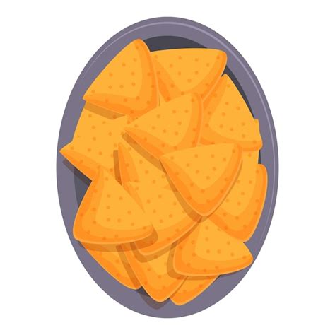 Premium Vector Top View Nachos Food Icon Cartoon Vector Mexican