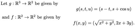 Solved Let G R3→r2 Be Given By G S T U S−t S Cosu And