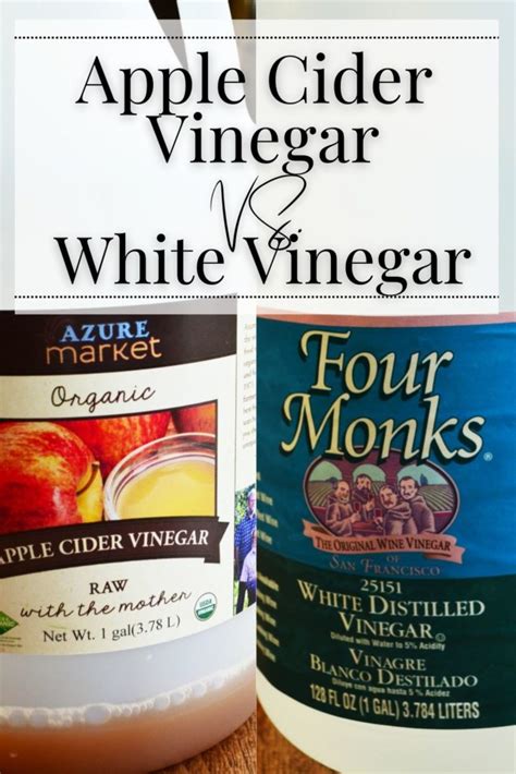 White Vinegar Vs Apple Cider Vinegar In The Kitchen Hilltop In The Valley