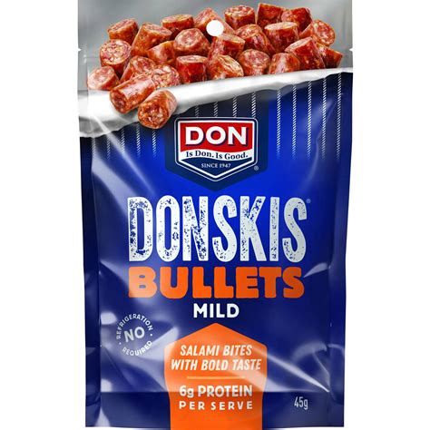 Don Donskis Bullets Mild Salami Bites 45g Woolworths