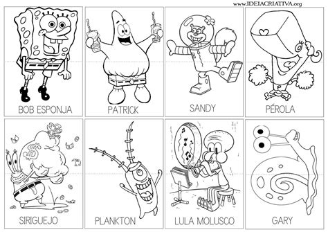 Atividade Puzzle Os Nomes Dos Personagens Do Bob Esponja Bobi