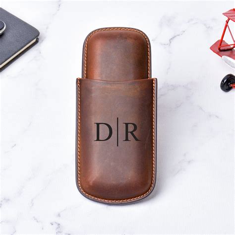 Leather Cigar Case Personalized Leather Cigar Holder - Etsy