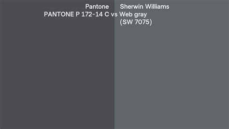 Pantone P C Vs Sherwin Williams Web Gray Sw Side By Side