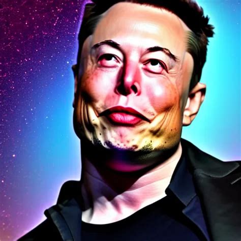 Elon Musk Head Merged With Thanos Body Highly Stable Diffusion