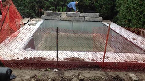 Natural Stone Pool Waterfall Installation (TIMELAPSE) - Outer Beauty ...