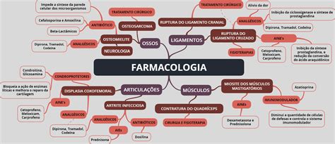 Mapa Mental Farmacologia Sistema Locomotor Farmacologia Veterinária I