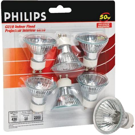 PHILIPS 50W MR16 GU10 Base Halogen Flood Light Bulbs | Home Hardware