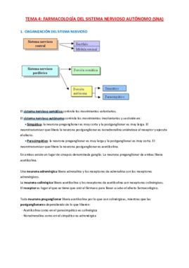 Tema Farmacolog A Del Sistema Nervioso Autonomo Pdf