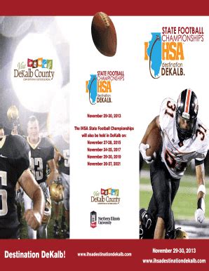 Fillable Online View The Ihsa Dekalb Brochure Ihsa Destination Dekalb