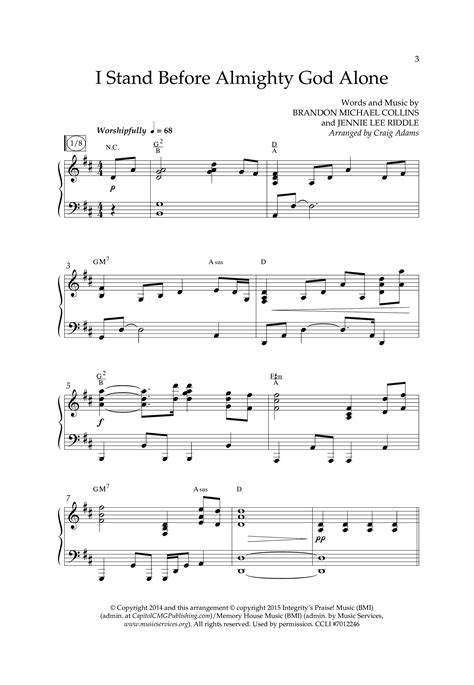 I Stand Before Almighty God Alone Choral Anthem SATB Sheet Music PDF