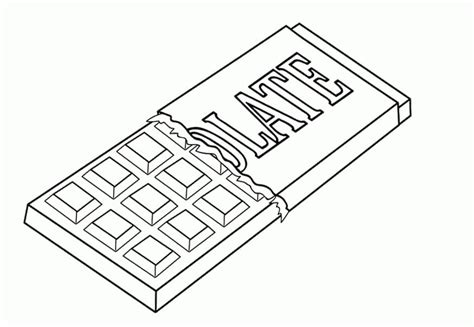 Coloriage barre de chocolat 2 Dessin gratuit à imprimer