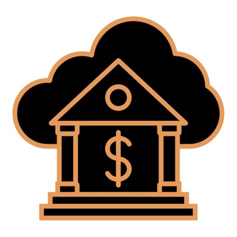 El Icono De La Banca En La Nube Vector Premium