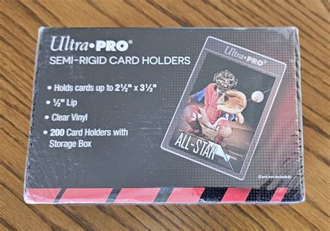 Ultra Pro Semi Rigid Card Holders 2 12 X 3 12 12 Lip 200 Qty Ebay