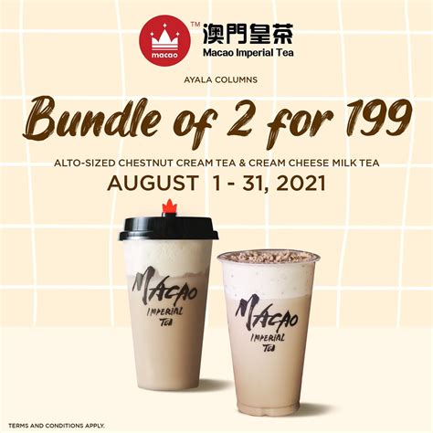 Manila Shopper Macao Imperial Tea Promos For Aug 2021