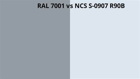 Ral 7001 Vs Ncs S 0907 R90b Ral Colour Chart Uk