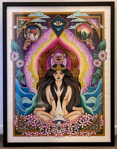 The Great Divine Framed Original Sami Locke Tattoo