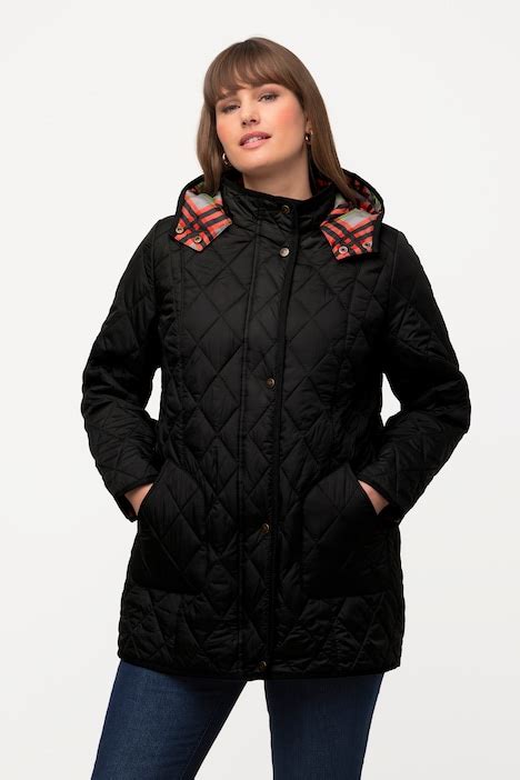 Water-Repellent Quilted Jacket, black | Ulla Popken