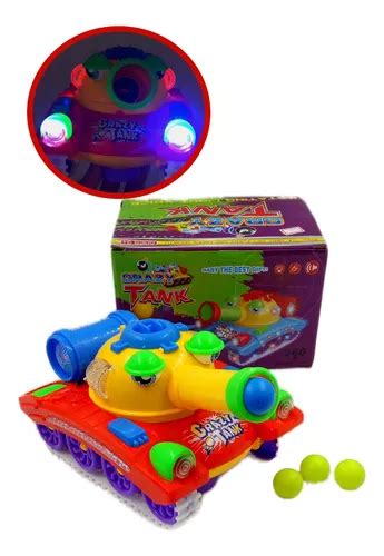 Brinquedo Infantil Tanque De Guerra Atira Bolas C Luz Som