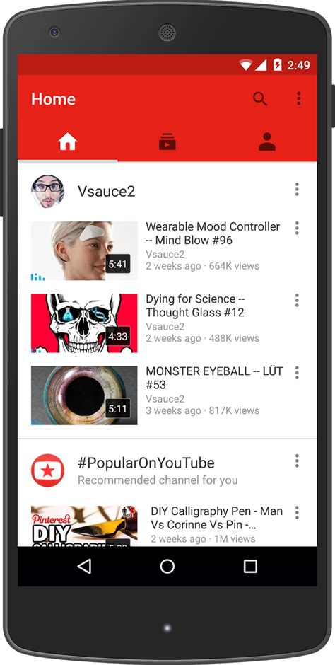 Mobile First” Youtube Unveils New App Design Design Week