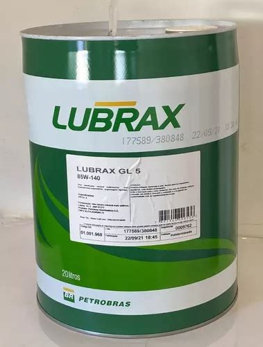 Lubrax 85w140 Gl5 Óleo Cambio E Diferencial Balde 20 Litros Frete grátis