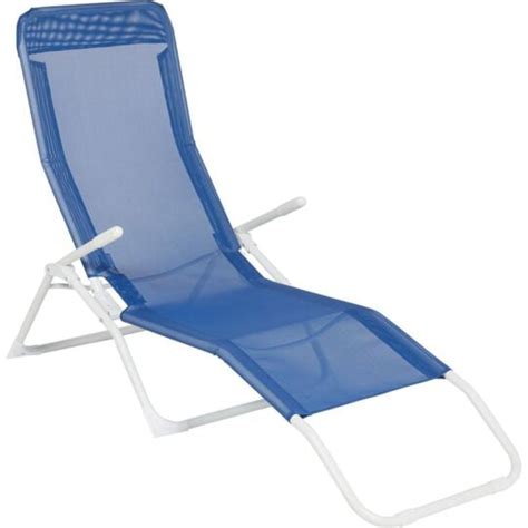 Bain De Soleil 2 Positions Acier Assise Bleu Marine Milan HYBA La