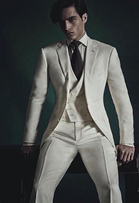 Mens Cream Three Piece Suit The Well