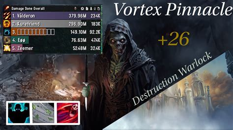 Destruction Warlock Vortex Pinnacle Mythic 26 Fortified Storming