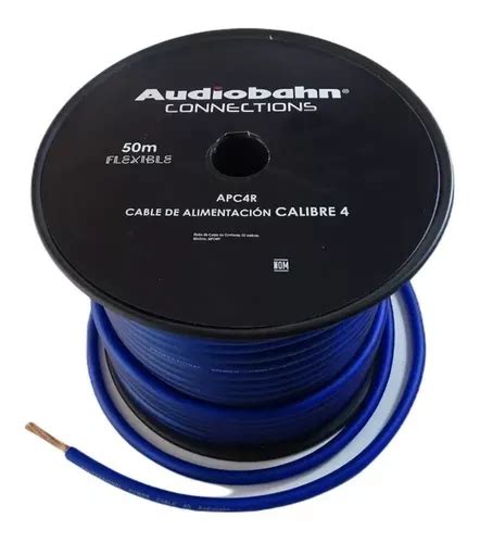 Cable Para Corriente Automotriz Calibre 4 Rollo 50m Audiobah Envío gratis