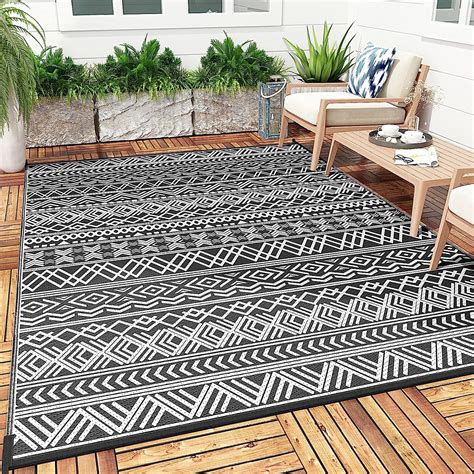 Montvoo Outdoor Rug Waterproof Outdoor Carpet X Ft Patio Rv Camping