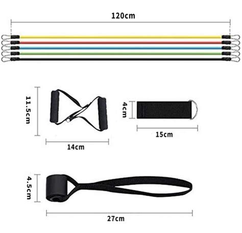 11 Bandas De Resistencia Apilables Tubulares Ejercicios Gym Cuotas