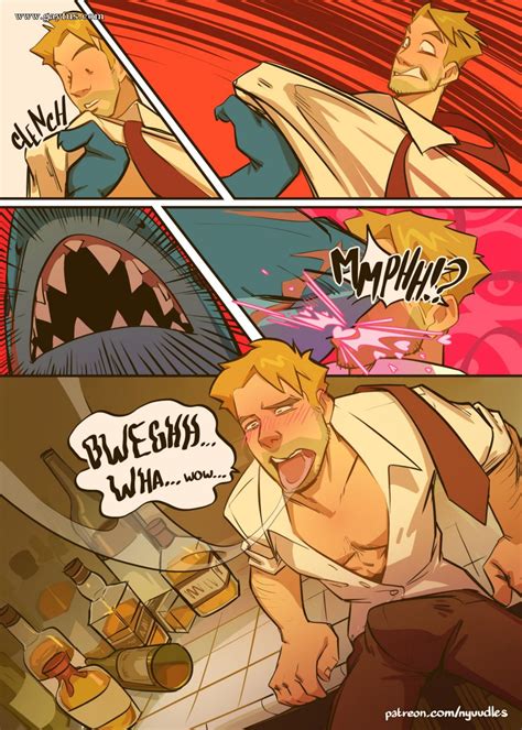 Page Nyuudles Spellbound A John Constantine X King Shark Fan Comic