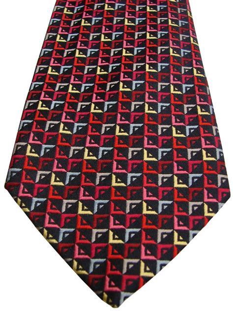 Duchamp London Mens Tie Multi Coloured Half Squares Brandinity