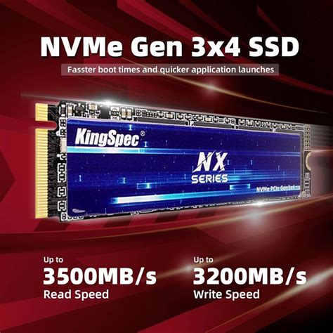 SSD KingSpec NX-512 2280, M.2 NVMe PCIe3.0x4, 3400MB/s, 22 x 80 mm, 512 ...