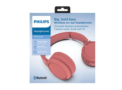 Ripley AudÍfonos Philips Tah4205 Bluetooth Cmicro 29hrs Rojo