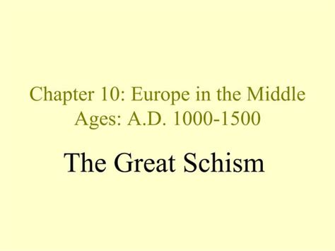 Great Schism Ppt