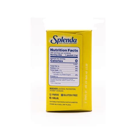 Splenda Sweetener Packets Zero Calorie Sweetener And Sugar Substitute