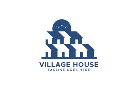 Village House Town Logo Design Template By Amadul Codester