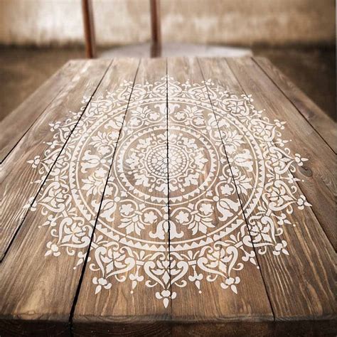 Stencil Mandala Gigante Pintura E Textura Moldes Vazados Shopee Brasil