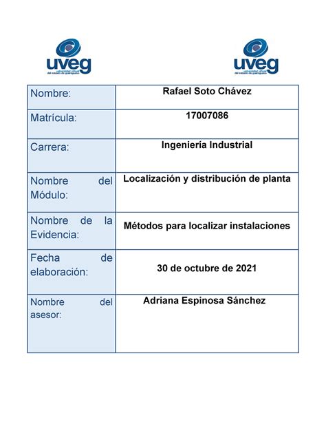 Método de la mediana para localización de instalaciones Ingeniería de