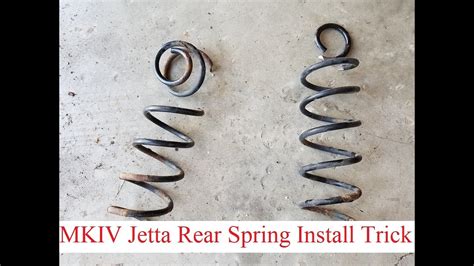 Jetta Mk Rear Spring Install Trick Youtube