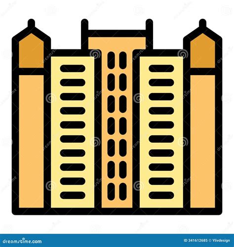 Modern Multi Storey Car Park Building Facade Illustration