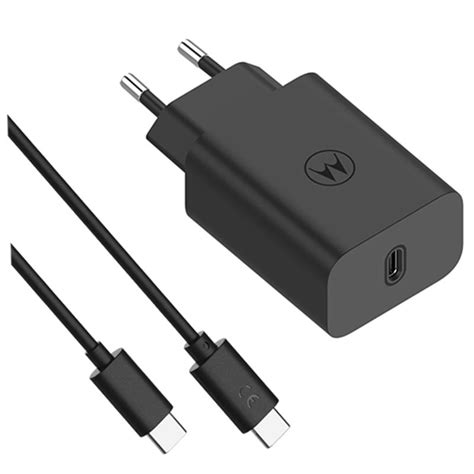 Carregador De Parede Motorola Turbopower 30 Com Cabo Usb C Sjmc302 30w