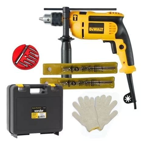 Taladro percutor atornillador eléctrico de 13mm DeWalt DWD502 710W