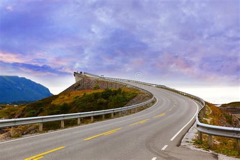 Fantastic Bridge on the Atlantic Road in Norway Stock Image - Image of ...