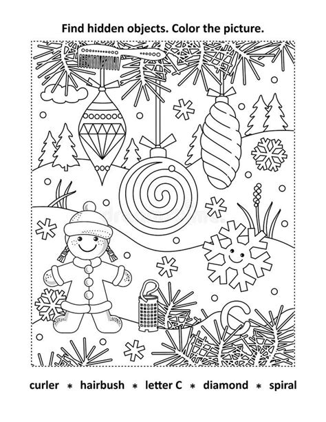 Printable Christmas Hidden Objects Puzzle